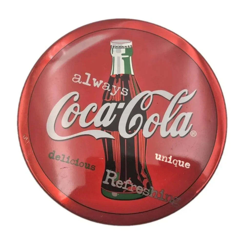 Always Coca-Cola Round Red Tin with Lid 6.5x2.5